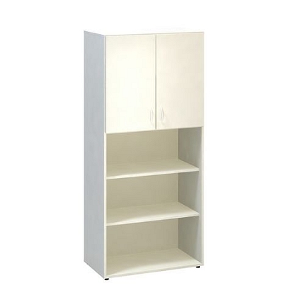 Vysoké široké skříně Alfa 500, 178 x 80 x 47 cm, s nikou a dvířky
