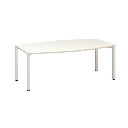 Konferenční stoly Alfa 420 s bílým podnožím, 200 x 110 x 74,2 cm