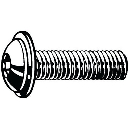 Šroub s půlkulatou hlavou s vnitřním šestihranem a nákružkem ISO 7380-2 Ocel Pozinkované 010.9