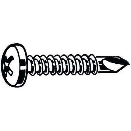 Samovrtný šroub s válcovou vypouklou hlavou s křížovou drážkou DIN 7504 M-H Ocel Pozinkované velké balení