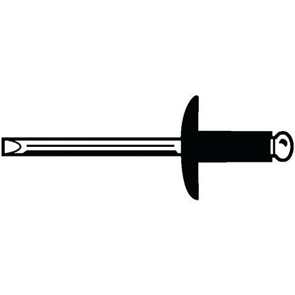 Trhací nýt s velkou půlkulatou hlavou Hliník AlMg 2,5 Al - ocel pozink.nadměrná