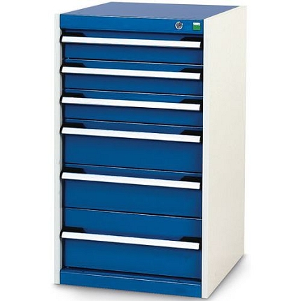 Dílenská zásuvková skříň, Bott SL-55, výška 80 cm, 6 zásuvek