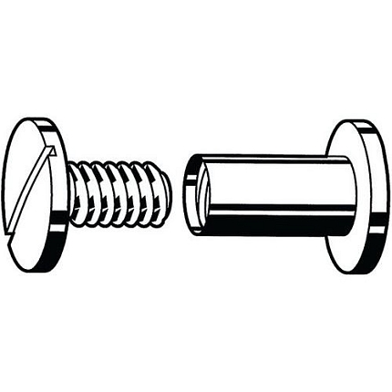 Knihařské šrouby Mosaz