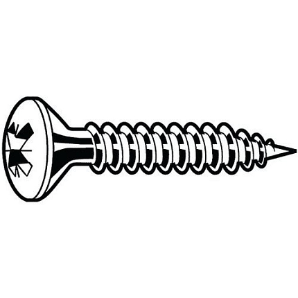 Šroub se zápustnou hlavou čočkovitou s křížovou drážkou do dřevotřísky Nerezocel A2