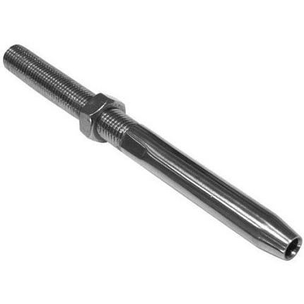 Závitová koncovka s maticí, pravá Nerezocel A4 M8/5MM