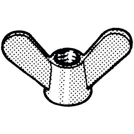 Křídlová matice s kulatými křidélky, plastová Plast Polyamid (nylon) PA 6.6