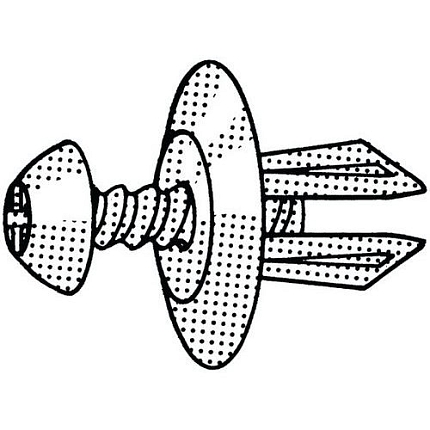 Šroubový nýt Plast Polyamid (nylon) 6.6 2384 ČERNÁ