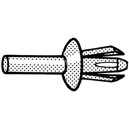 Zatloukací nýt Plast Polyamid (nylon) 6.6 0765 Černá