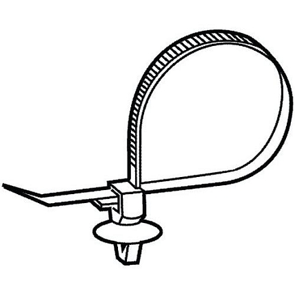 Odjistitelná kabelová spona s násadkou Plast Polyamid (nylon) 6.6 2781 Černá