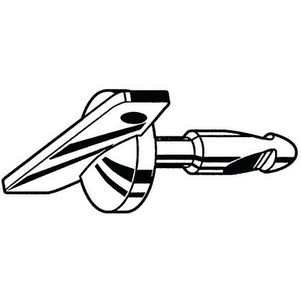 Kolík s křídlatou hlavou Mosaz Poniklované