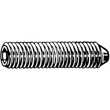 Stavěcí šroub s vnitřním šestihranem a kuželovým koncem DIN 914 Nerezocel A4