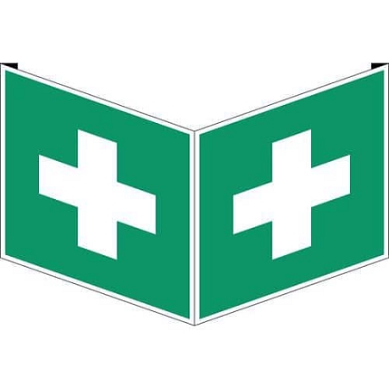 Značka nouzové evakuace, šířka: 20 cm, délka: 20 cm, PVC, úhlová