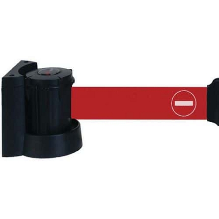 Zahrazovací pás na zeď, 3 m, červený, symbol zákazu