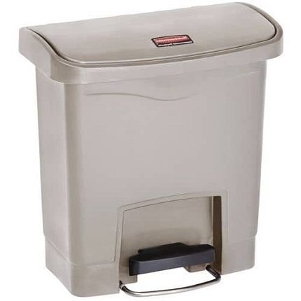Plastový odpadkový koš Slim Jim Step On Front Step 15 l béžový