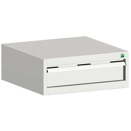 Dílenská zásuvková skříň Bott Cubio, 25 x 65 x 65 cm, 1 zásuvka, šedá-šedá