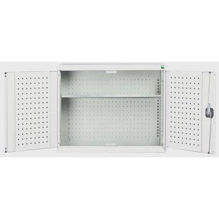 Závěsné skříňky Bott Cubio s perfopanely, 1 police, 70 x 80 x 32,5 cm, šedá-šedá