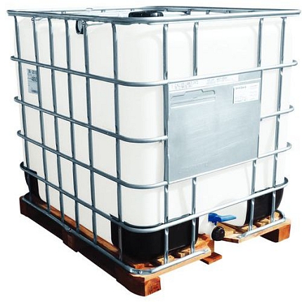 IBC kontejner s dřevěnou paletou Manutan Expert, repasovaný, 1 000 l
