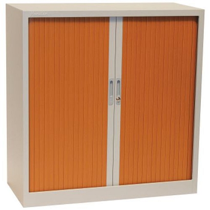 Kovové spisové skříně s roletou Manutan, 2 police, 105 x 100 x 45,7 cm