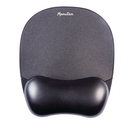 Gelová podložka Manutan Expert pod myš, černá