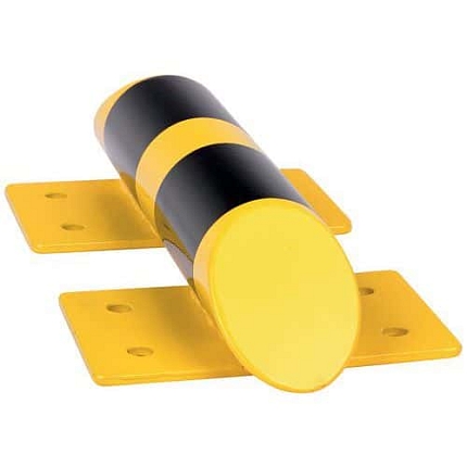 Pozinkovaný ocelový nárazník Dancop, černá/žlutá, 9 x 40 cm