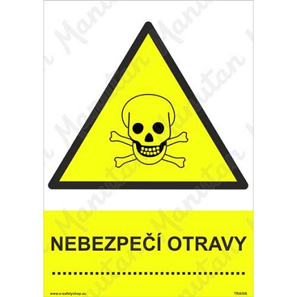 Výstražné tabulky - Nebezpečí otravy