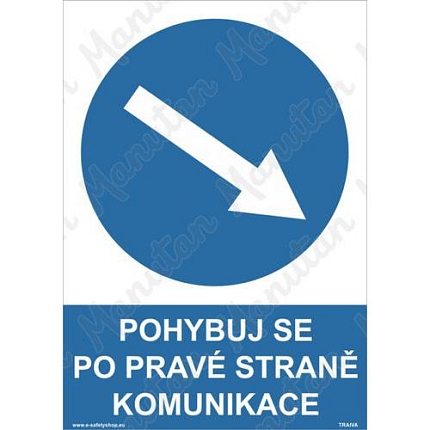 Příkazové tabulky - Pohybuj se po pravé straně komunikace