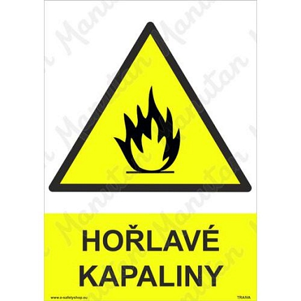 Výstražné tabulky - Hořlavé kapaliny