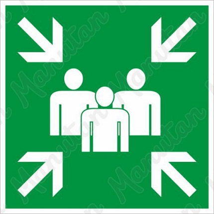 Tabulky bezpečí, fotoluminiscenční - Shromaždiště