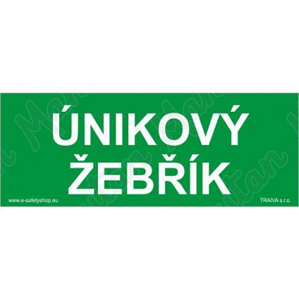 Tabulky bezpečí - Únikový žebřík