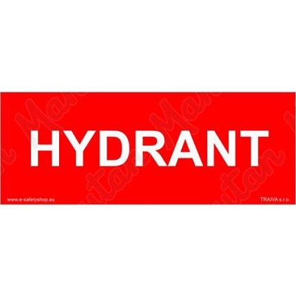 Požární tabulky - Hydrant