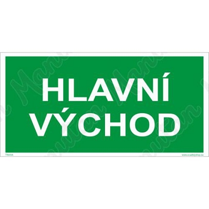Tabulky bezpečí, fotoluminiscenční - Hlavní východ