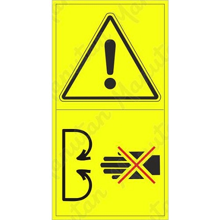 Výstražné tabulky - Výstraha nesahej do tohoto prostoru točící se části