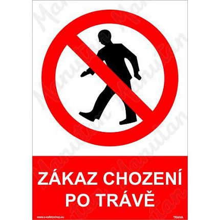 Zákazové tabulky - Zákaz chození po trávě