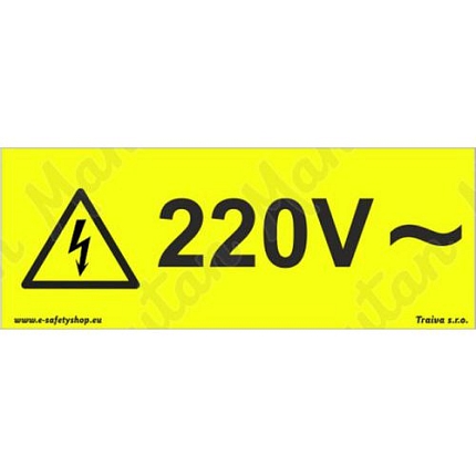 Výstražné tabulky - 220V střídavé napětí