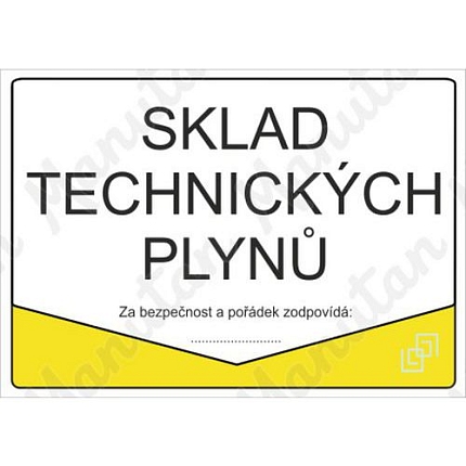 Informační tabulky - Sklad technických plynů