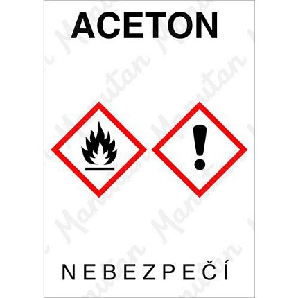 Výstražné GHS tabulky - Aceton