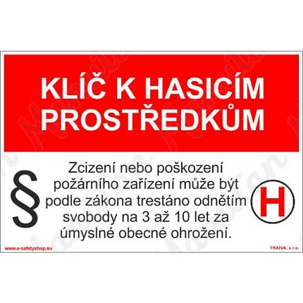 Požární tabulky - Klíč k hasicím prostředkům