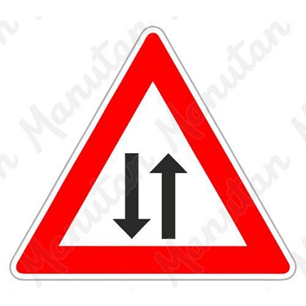 Výstražné tabulky - Provoz v obou směrech dopravní značka A9