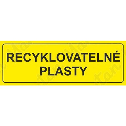 Informační tabulky - Recyklovatelné plasty