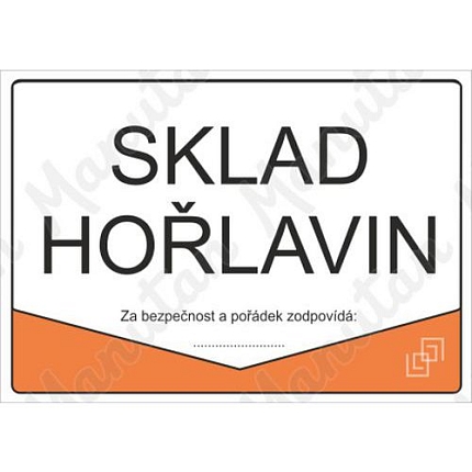 Informační tabulky - Sklad hořlavin
