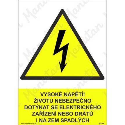 Vysoké napětí, plast 210 x 297 x 2 mm A4