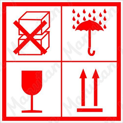 Značení obalů, samolepka 150 x 150 x 0,1 mm