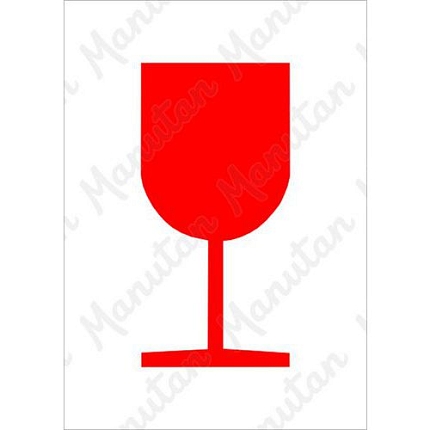 Křehké, samolepka 74 x 105 x 0,1 mm