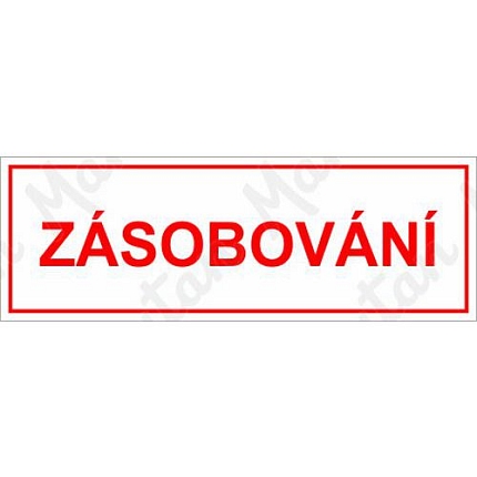 Zásobování, plast 290 x 100 x 0,5 mm