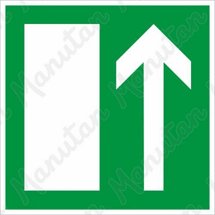 Směr úniku, samolepka 150 x 150 x 0,4 mm, fotoluminiscenční
