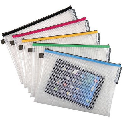 Obal spisový se zipem Exacompta A4, mix, 10 ks