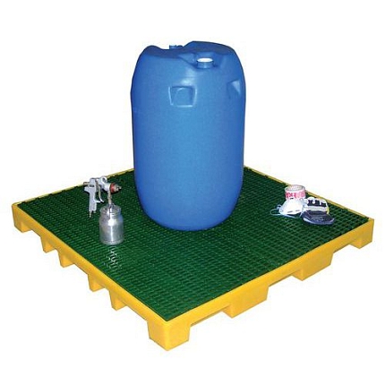 Modulová plastová záchytná vana s roštem, kapacita 120 l