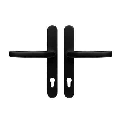 Masivní hliníkové kování pro vstupní dveře, prášková černá matná