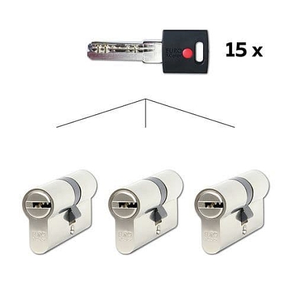 Set 3ks stavebních vložek EuroXcolor, 30/35 mm, SU, červená