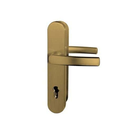 Hliníkové bezpečnostní kování R111, klika/klika bez překrytí vložky, PZ.90, TB3, bronzový elox